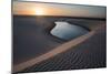 A Lagoon at Sunset in the Sand Dunes in Brazil's Lencois Maranhenses National Park-Alex Saberi-Mounted Photographic Print