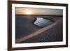 A Lagoon at Sunset in the Sand Dunes in Brazil's Lencois Maranhenses National Park-Alex Saberi-Framed Photographic Print