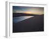 A Lagoon at Sunset in the Sand Dunes in Brazil's Lencois Maranhenses National Park-Alex Saberi-Framed Photographic Print