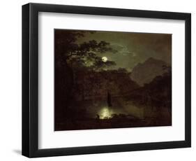 A Lake by Moonlight, c.1780-82-Joseph Wright Of Derby-Framed Premium Giclee Print