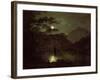 A Lake by Moonlight, c.1780-82-Joseph Wright Of Derby-Framed Giclee Print