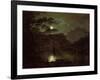 A Lake by Moonlight, c.1780-82-Joseph Wright Of Derby-Framed Giclee Print