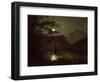 A Lake by Moonlight, c.1780-82-Joseph Wright Of Derby-Framed Giclee Print