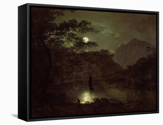 A Lake by Moonlight, c.1780-82-Joseph Wright Of Derby-Framed Stretched Canvas