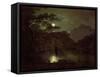 A Lake by Moonlight, c.1780-82-Joseph Wright Of Derby-Framed Stretched Canvas