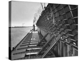 A Lake Freighter Loading Up Ore-Carl Mydans-Stretched Canvas