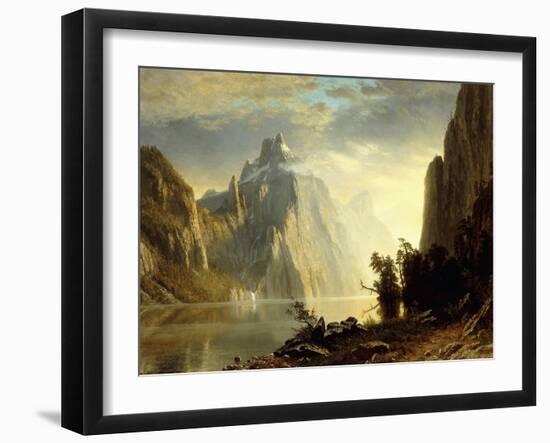 A Lake in the Sierra Nevada, 1867-Albert Bierstadt-Framed Giclee Print