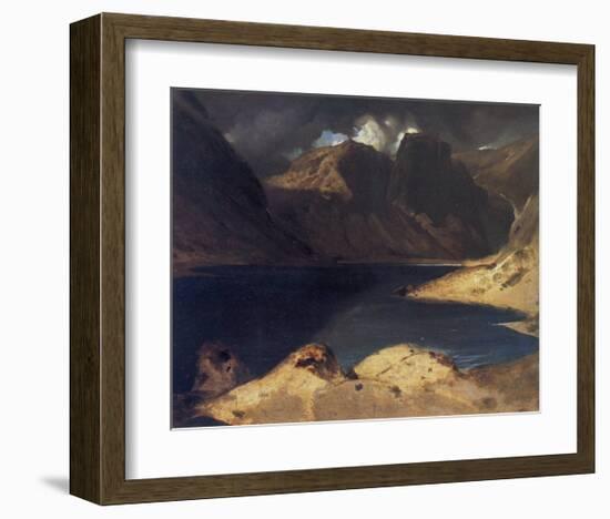 A Lake Scene: Effect of a Storm-Edwin Henry Landseer-Framed Giclee Print