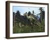 A Lambeosaurus Rears onto its Hind Legs in Response to a Threat-Stocktrek Images-Framed Photographic Print