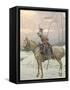 A Lancer of Napoleon's Polish Guards on Winter Patrol-Jan Van Chelminski-Framed Stretched Canvas