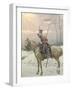 A Lancer of Napoleon's Polish Guards on Winter Patrol-Jan Van Chelminski-Framed Giclee Print