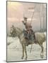 A Lancer of Napoleon's Polish Guards on Winter Patrol-Jan Van Chelminski-Mounted Giclee Print