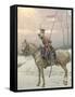 A Lancer of Napoleon's Polish Guards on Winter Patrol-Jan Van Chelminski-Framed Stretched Canvas