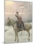 A Lancer of Napoleon's Polish Guards on Winter Patrol-Jan Van Chelminski-Mounted Giclee Print