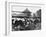 A Land Girl Working Feeding Cattle on a Farm During World War Ii-Robert Hunt-Framed Photographic Print