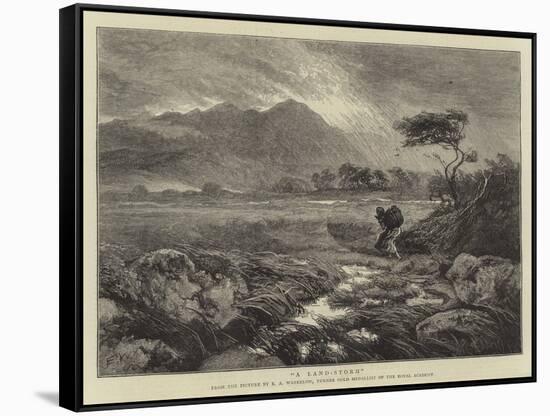 A Land-Storm-Ernest Albert Waterlow-Framed Stretched Canvas