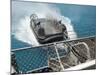 A Landing Craft Air Cushion Approaches the Well Deck of USS Bonhomme Richard-null-Mounted Photographic Print