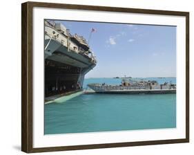 A Landing Craft Utility Approaches the Well Deck of USS Essex-Stocktrek Images-Framed Photographic Print