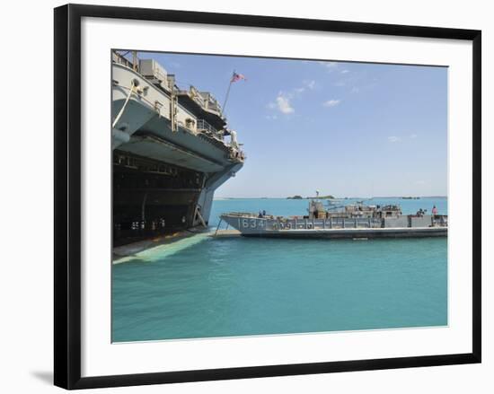 A Landing Craft Utility Approaches the Well Deck of USS Essex-Stocktrek Images-Framed Photographic Print