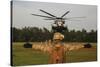 A Landing Support Specialist Guides a Ch-53E Super Stallion-null-Stretched Canvas