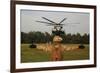 A Landing Support Specialist Guides a Ch-53E Super Stallion-null-Framed Photographic Print