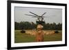 A Landing Support Specialist Guides a Ch-53E Super Stallion-null-Framed Photographic Print