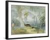 A Landscape in Ceylon, with Barking Deer and Fawn and a Pair of Paradise Fly-Catchers, C.1808-11-Samuel Daniell-Framed Giclee Print