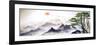 A Landscape Painting of Pine Trees, Distant Mountains, Clouds and Sunrise. Tthe Chinese Painting St-null-Framed Premium Giclee Print