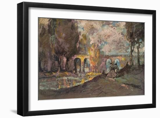 'A Landscape Time Sketch', c1916-George Sheringham-Framed Giclee Print