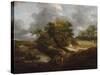 A Landscape, Traditionally Identified as a View Outside Sudbury-Thomas Gainsborough-Stretched Canvas