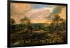 A Landscape with a Shepherd and His Flock, circa 1638-Peter Paul Rubens-Framed Giclee Print