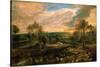 A Landscape with a Shepherd and His Flock, circa 1638-Peter Paul Rubens-Stretched Canvas