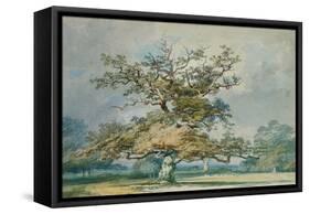 A Landscape with an Old Oak Tree-JMW Turner-Framed Stretched Canvas