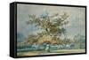 A Landscape with an Old Oak Tree-JMW Turner-Framed Stretched Canvas