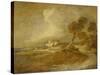 A Landscape with Horsemen-Thomas Gainsborough-Stretched Canvas