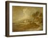 A Landscape with Horsemen-Thomas Gainsborough-Framed Giclee Print