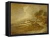 A Landscape with Horsemen-Thomas Gainsborough-Framed Stretched Canvas