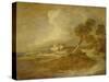 A Landscape with Horsemen-Thomas Gainsborough-Stretched Canvas