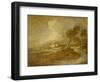 A Landscape with Horsemen-Thomas Gainsborough-Framed Giclee Print