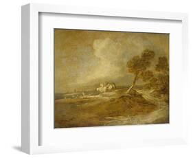 A Landscape with Horsemen-Thomas Gainsborough-Framed Giclee Print