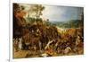 A Landscape with Marauders attacking a Wagon Train and Pillaging a Village-Sebastian Vrancx-Framed Giclee Print