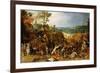 A Landscape with Marauders Attacking a Wagon Train and Pillaging a Village-Sebastian Vrancx-Framed Giclee Print