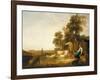 A Landscape with Shepherds and Shepherdesses-Aelbert Cuyp-Framed Giclee Print