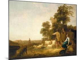 A Landscape with Shepherds and Shepherdesses-Aelbert Cuyp-Mounted Giclee Print
