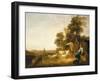 A Landscape with Shepherds and Shepherdesses-Aelbert Cuyp-Framed Giclee Print