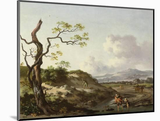A Landscape with Travellers (Oil)-Jan Wynants-Mounted Giclee Print