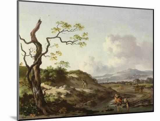 A Landscape with Travellers (Oil)-Jan Wynants-Mounted Giclee Print