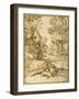 A Landscape with Two Shepherds Lads Resting, While a Satyr and a Goat Dance-Giovanni Francesco Grimaldi-Framed Giclee Print