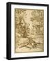 A Landscape with Two Shepherds Lads Resting, While a Satyr and a Goat Dance-Giovanni Francesco Grimaldi-Framed Giclee Print