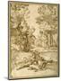 A Landscape with Two Shepherds Lads Resting, While a Satyr and a Goat Dance-Giovanni Francesco Grimaldi-Mounted Giclee Print